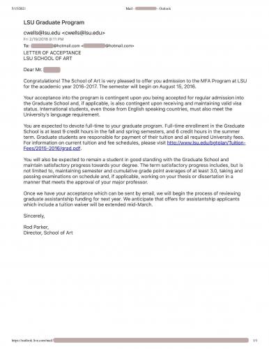 86.Admission.2016.LouisianaStateUniversity.Master.FineArts.Hamed1