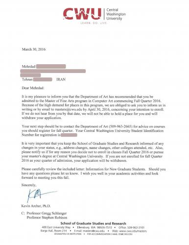 88.Admission.2016.CentralWashingtonUniversity.Master.ComputerArt.Mehrdad1